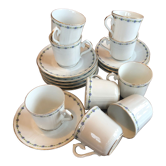 Lot de 9 tasses et soucoupes anciennes de Limoges