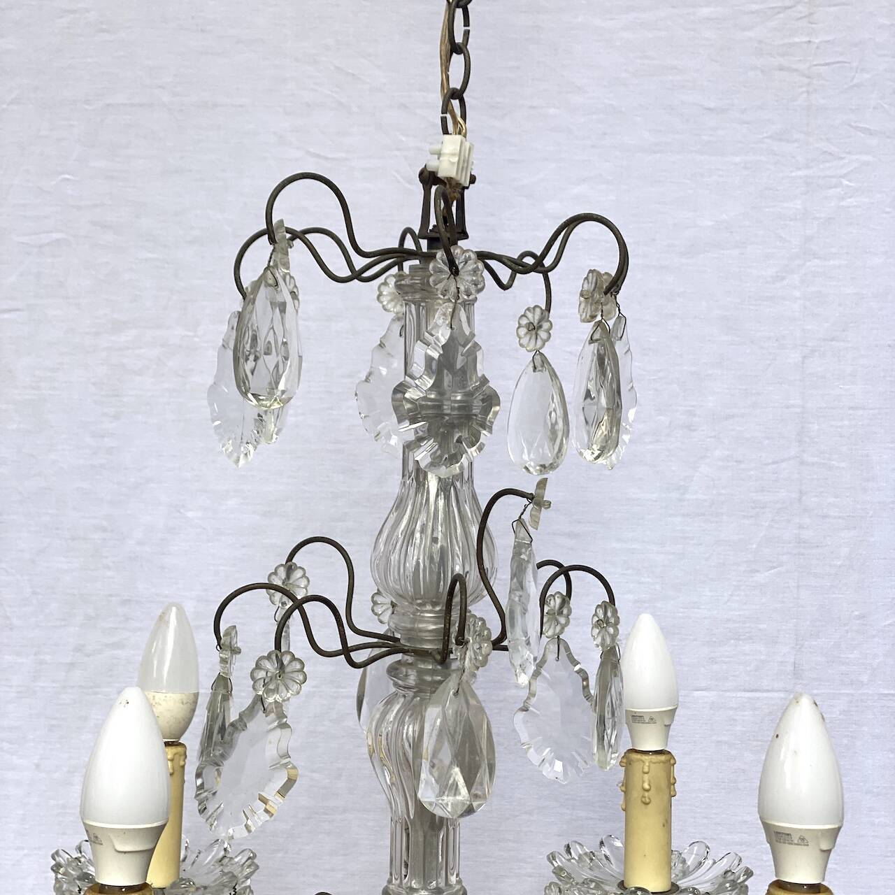 Lustre début XXème en cristal de bohème