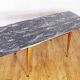 Table pieds compas années 70 avec système "monte et baisse"