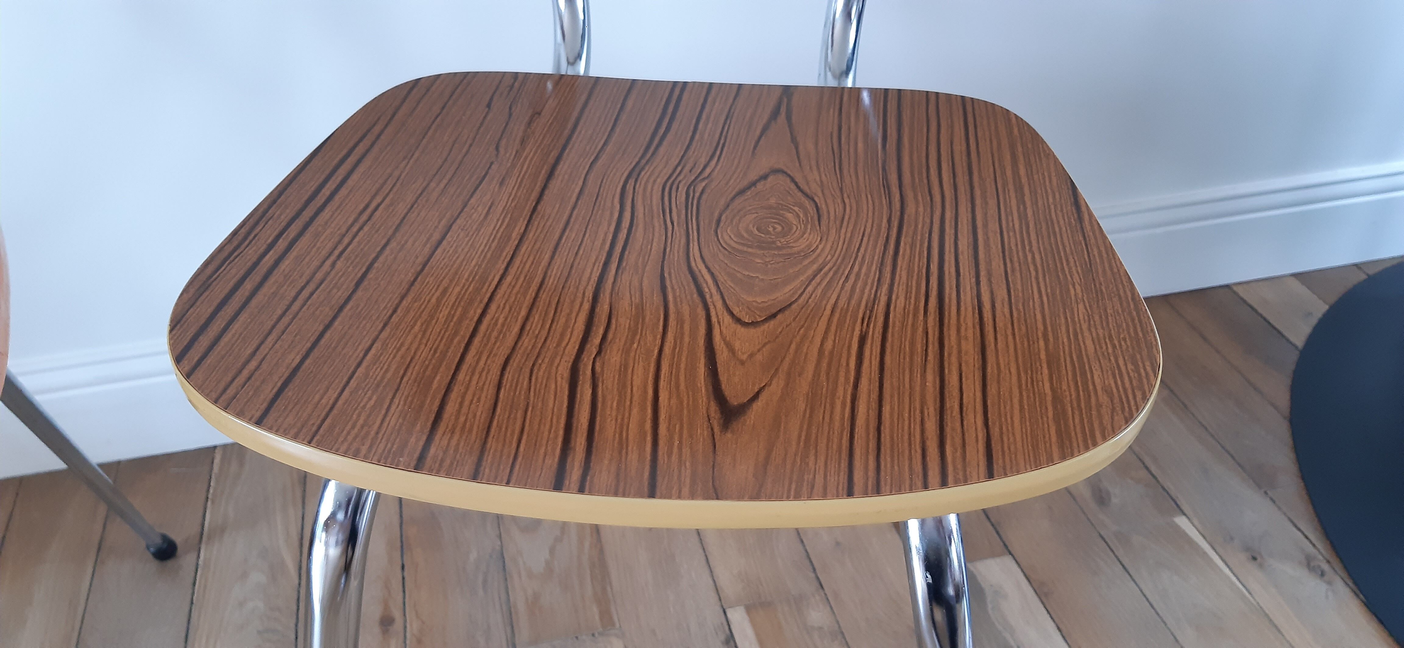 Duo de chaises en formica années 70