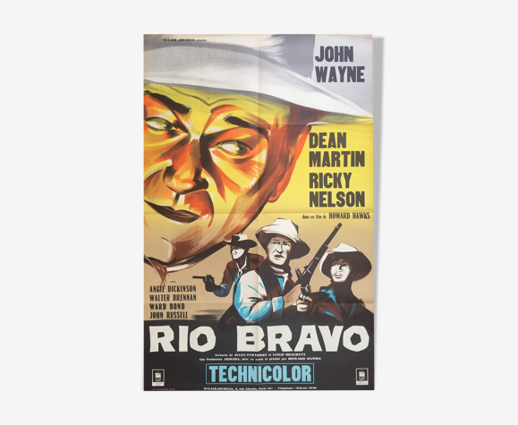 Cinema Poster Rio Bravo John Wayne Western 80x1cm 1960 Selency Cinema Poster Rio Bravo John Wayne Western 80x1cm 1960 Selency