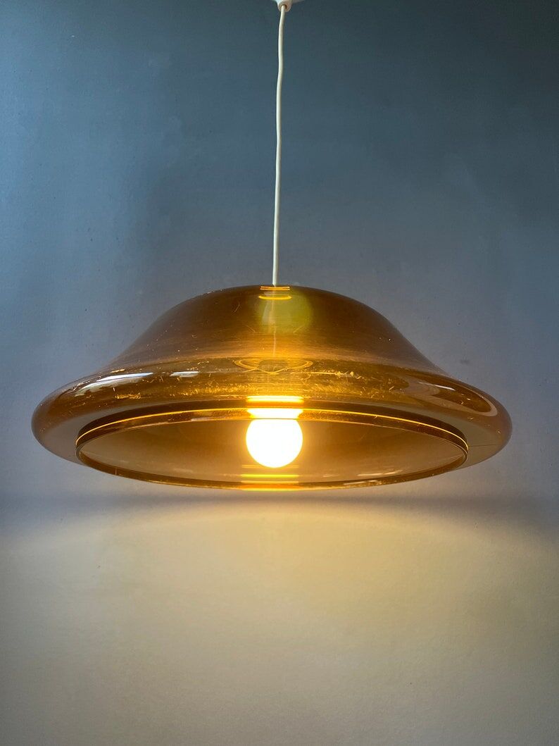 Vintage space age pendant lamp by Herda
