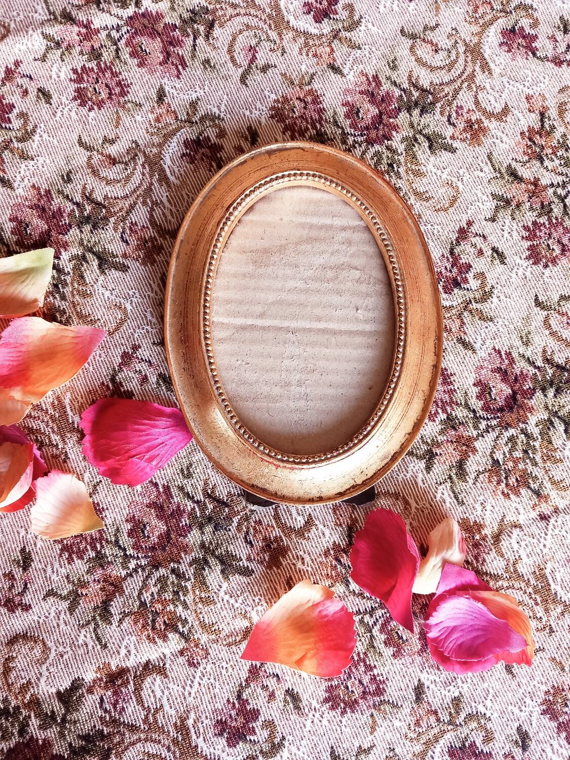 Gold and velvet photo frame