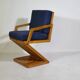Mid-Century Design Z-Shaped Armchair in Cherry Wood, 1970s