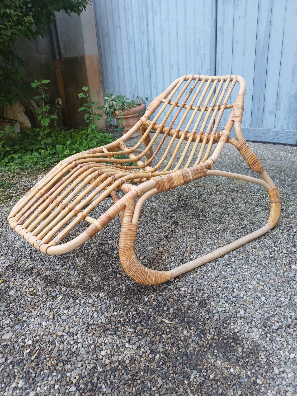 Vintage Ikea rattan armchair/lounge chair