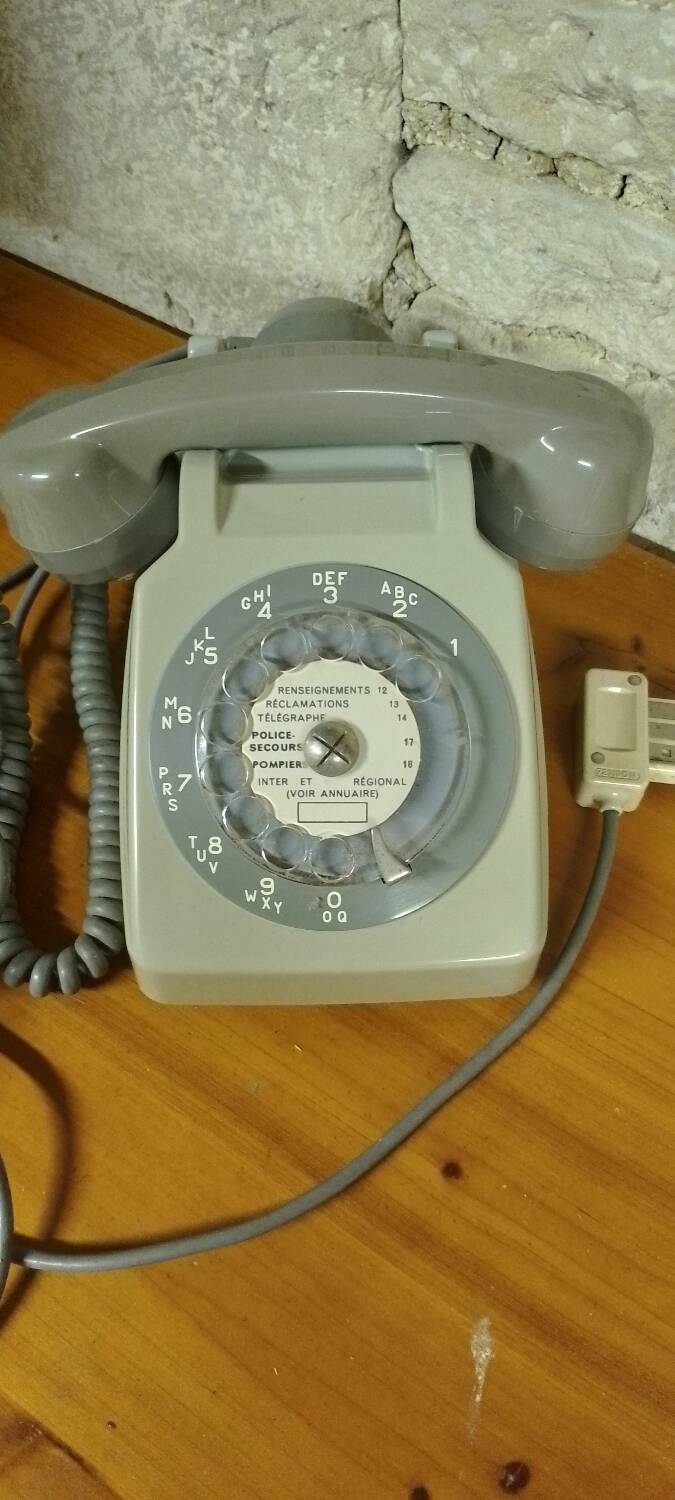 Vintage gray telephone