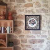 Decorative relief painting signed