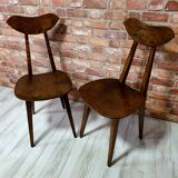 Chaise de menuisier unique conçue par Wanda Genga, Pologne 1958