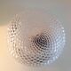 Plafonnier rond en verre pointes diamant années 60/70