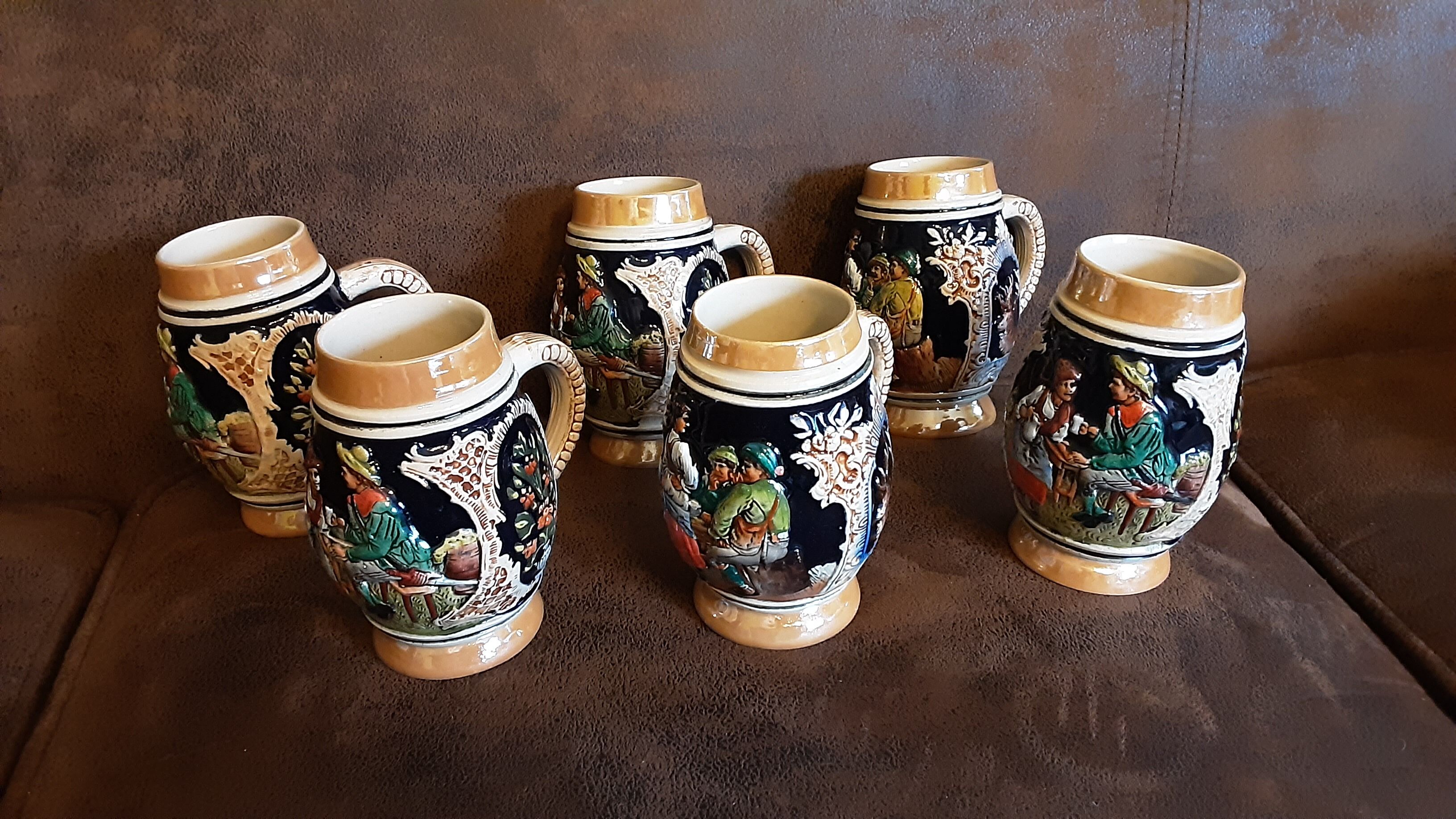 Set of 6 mugs beer germany