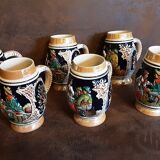 Set of 6 mugs beer germany