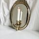 Grand porte-bougie mural vintage en miroir