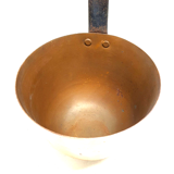 Louche en cuivre ou mesure a lait chaudron confiture déco