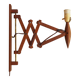 Teak wall lamp Scissor, Danish design, 1970s, manufacture: Lyfa