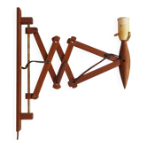 Teak wall lamp Scissor, Danish design, 1970s, manufacture: Lyfa