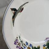 Gien porcelain soup plate from the "The Poet Bird" series