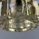 60er 70er Jahre Deckenlampe Glashütte Limburg Germany Glas & Messing Space