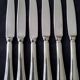 6 Jean Couzon knives, silver-plated metal and stainless steel, 23 cm
