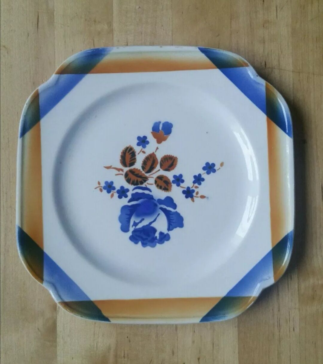 Pair of plates Flowers Saint Amand