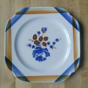 Pair of plates Flowers Saint Amand