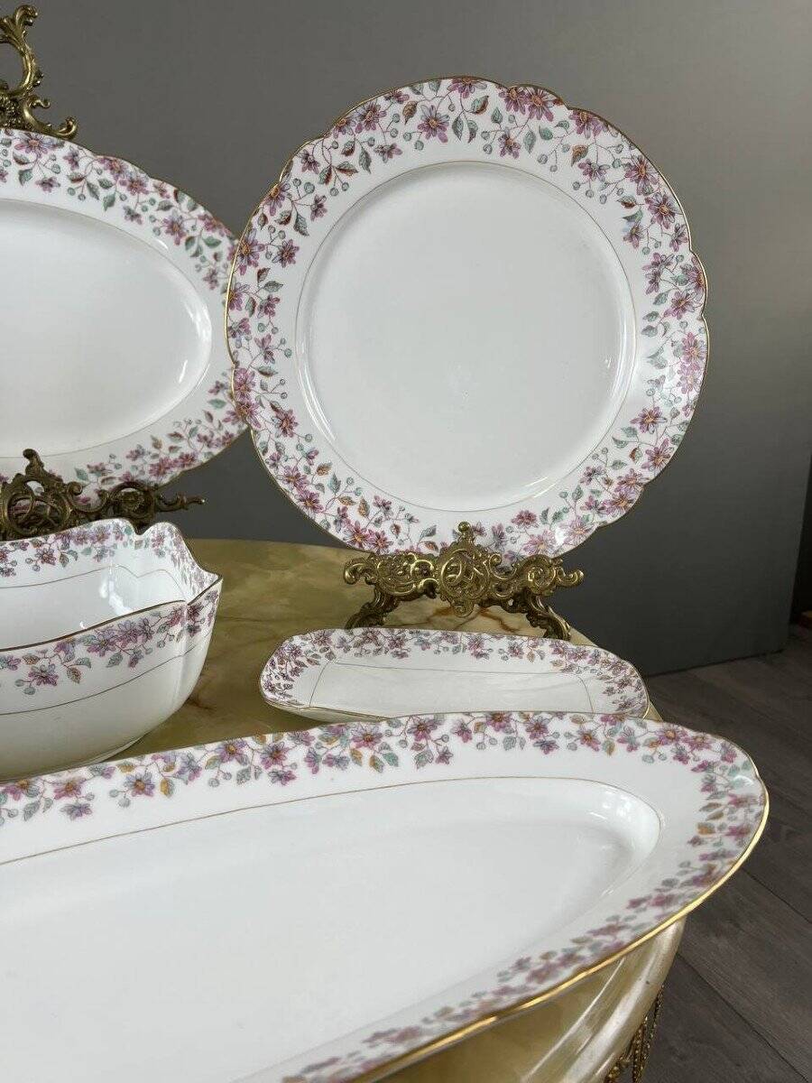 Pillivuyt & cie porcelain service 59 pieces, 19th century