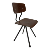 Vintage industrial child s chair, school chair, Dutch design