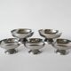 set of 5 small designer stainless steel bowls 1970 9 x 4 cm