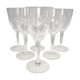 Ensemble de six verres à eau en cristal de Lorraine taillé