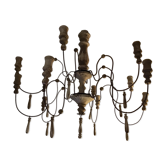 Lustre en bois et fer