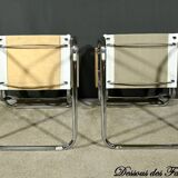 S33 Leather Armchairs, attributed to M. Stam for Fasem, Italy – 1970