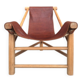 Vintage tripod armchair, designer seating furniture