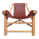 Vintage tripod armchair, designer seating furniture