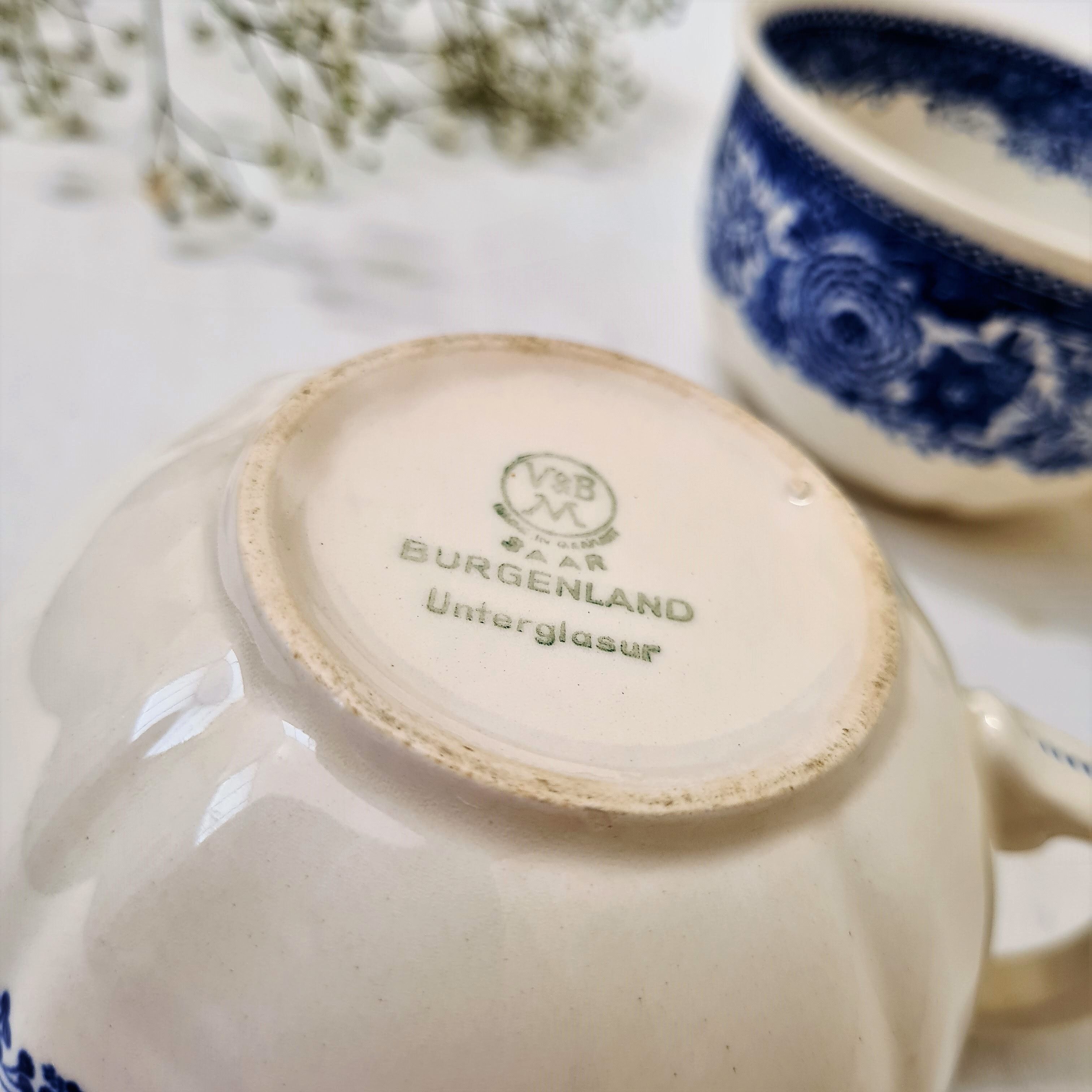 4 blue cups Villeroy & Boch