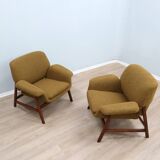 Pair 849 armchairs Gianfranco Frattini for Cassina Meda 1950s