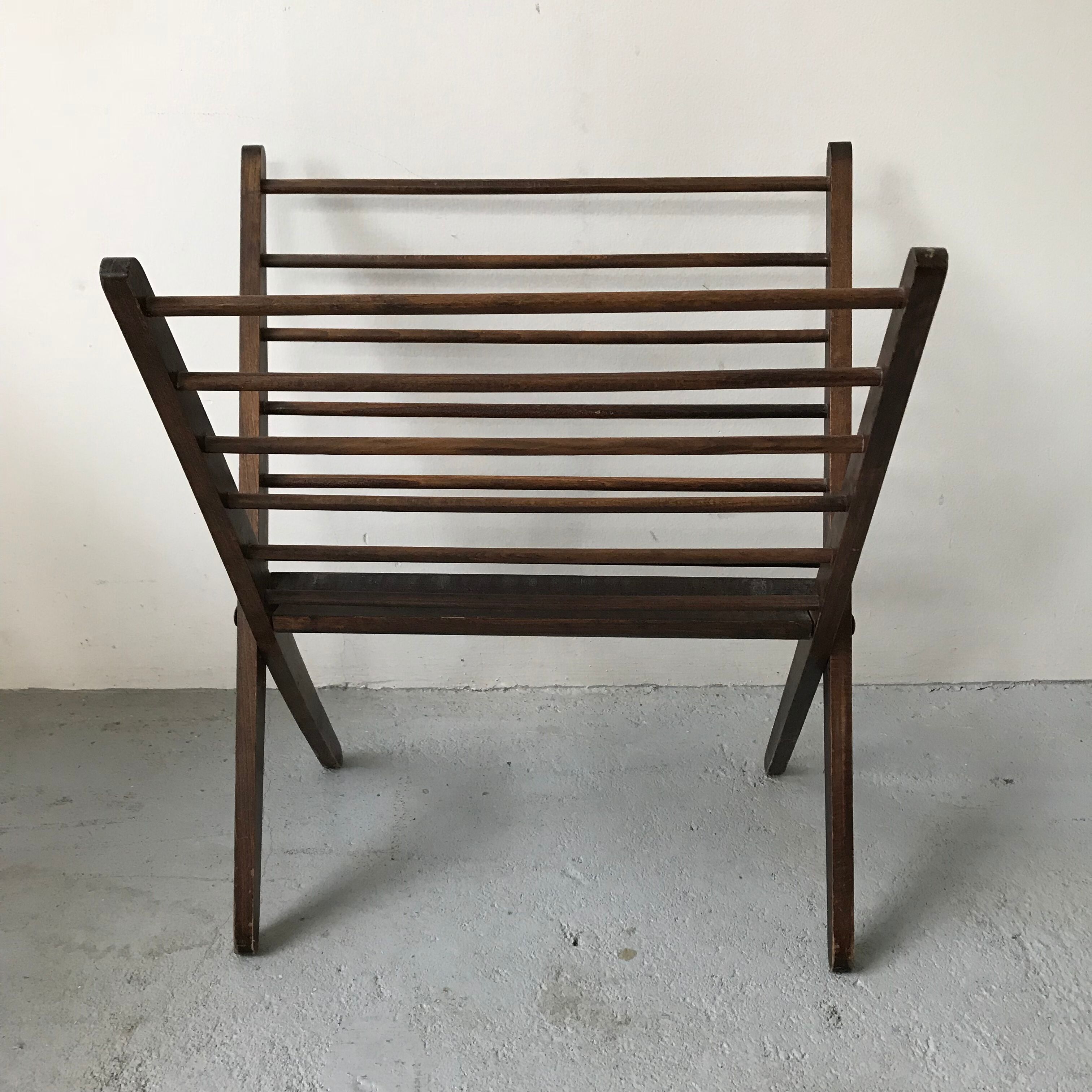 Magazines Scandinavian wooden, folding door