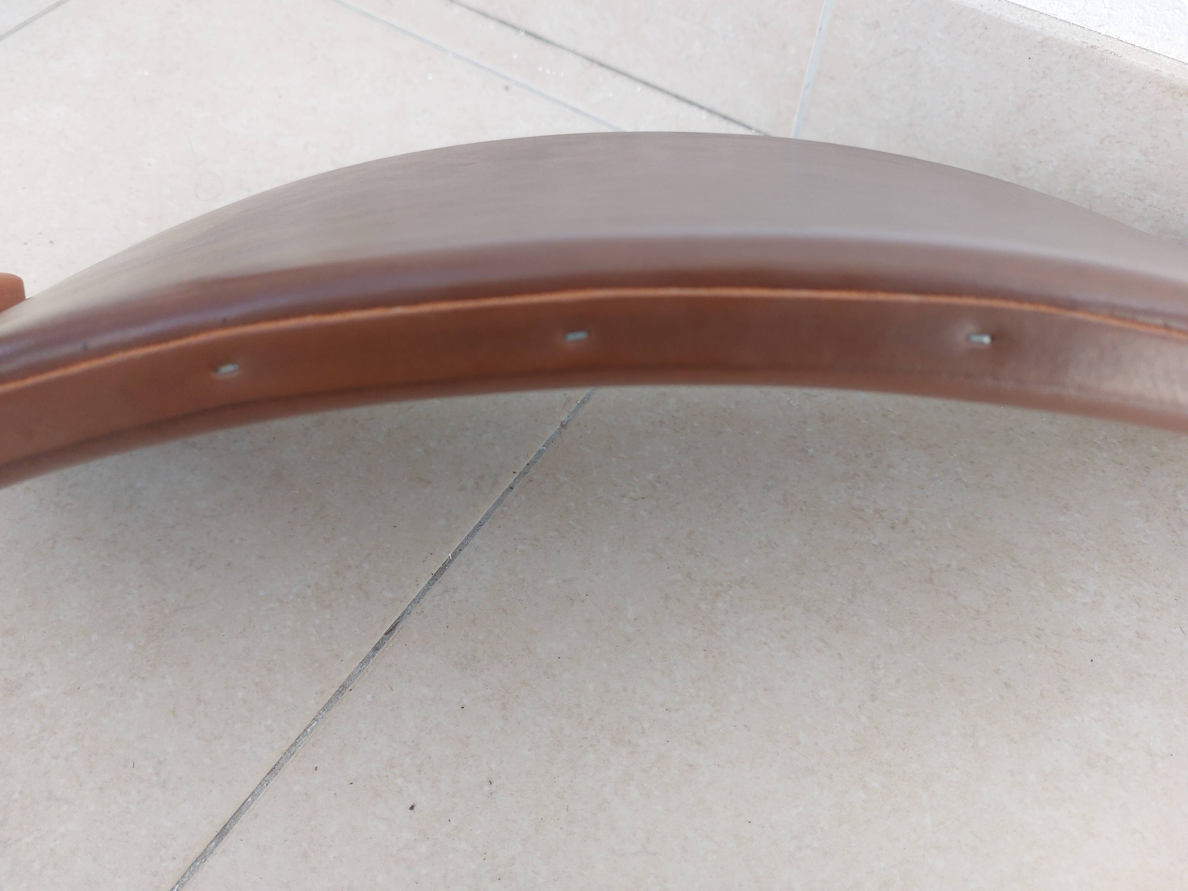 Set of 6 "Gorgoni" chairs in solid elm – Roche Bobois