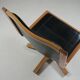 Office armchair in beech and black leather for Cofemo, Italy