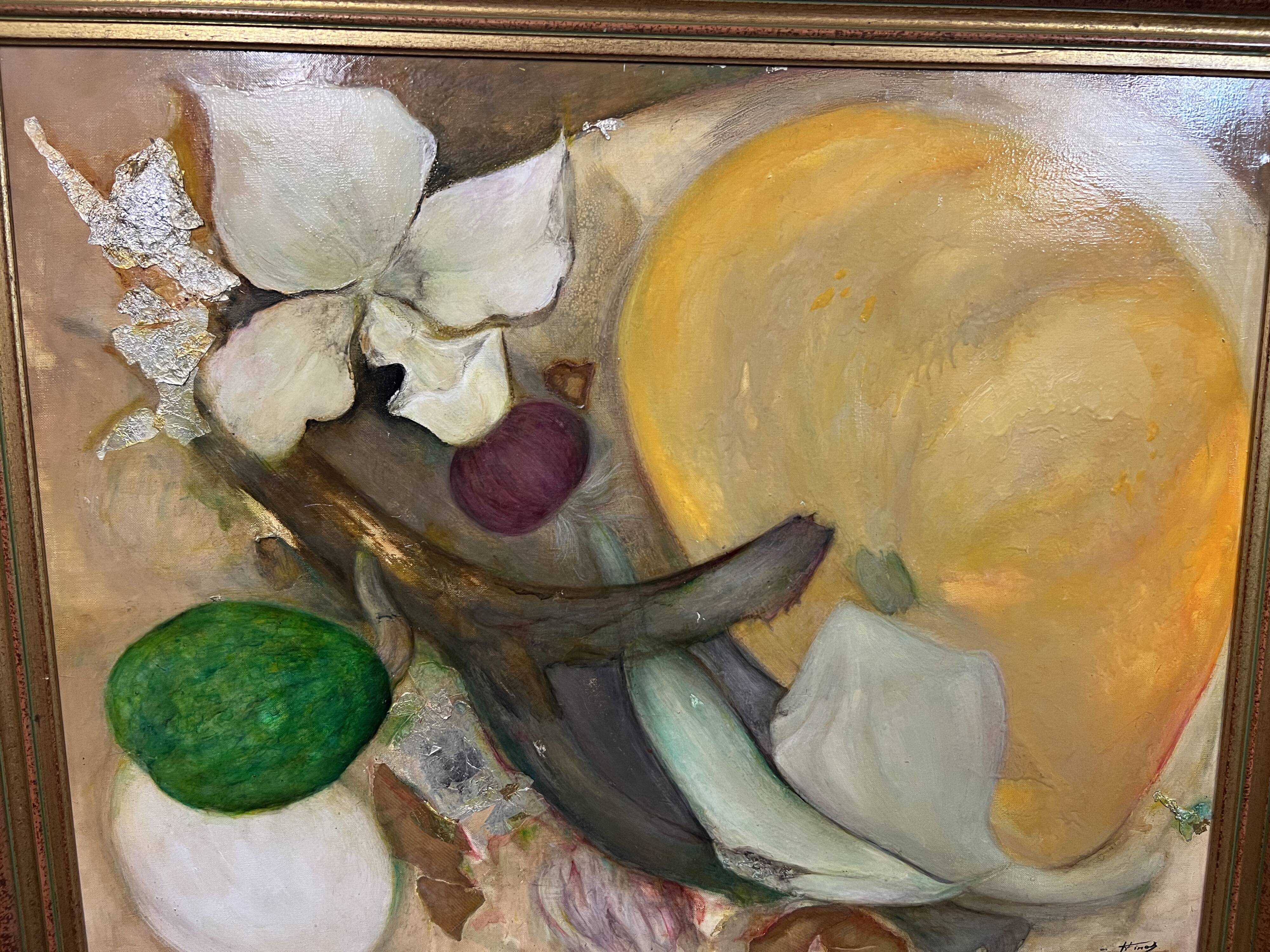 OIL ON CANVAS Huguette FINOT 20th century