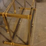 Table basse verre et laiton