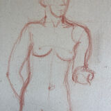 Female nude drawing