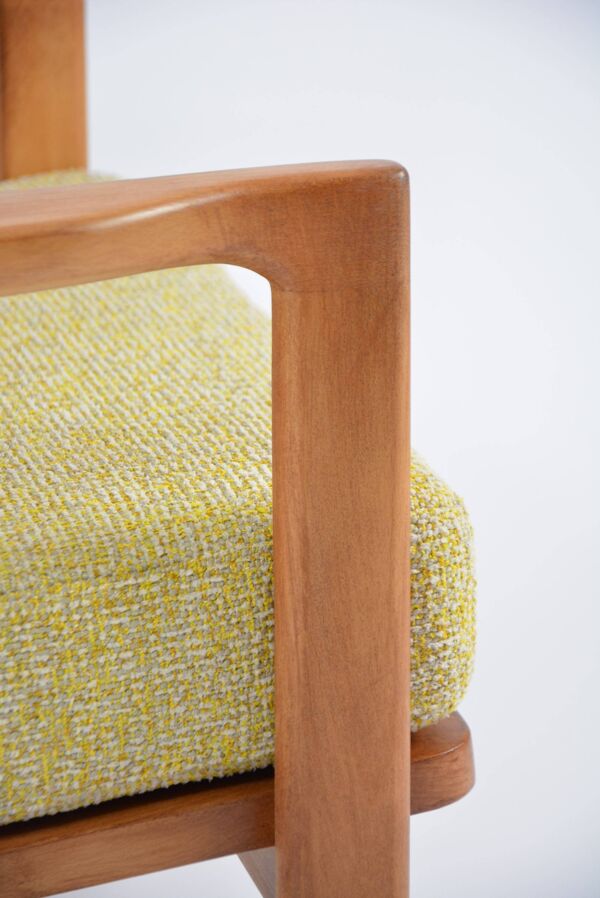 Fauteuils BZ jaune chiné