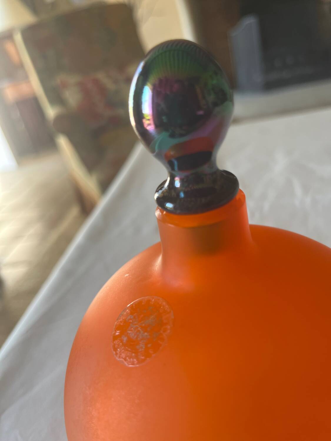 Flacon en pâte de verre de Murano vintage 70’s