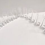 Set of Twelve Crystal Drinking Glasses by A.Mangiarotti for Cristallerie Colle