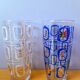 Set of 6 Screen-Printed Glasses 1960