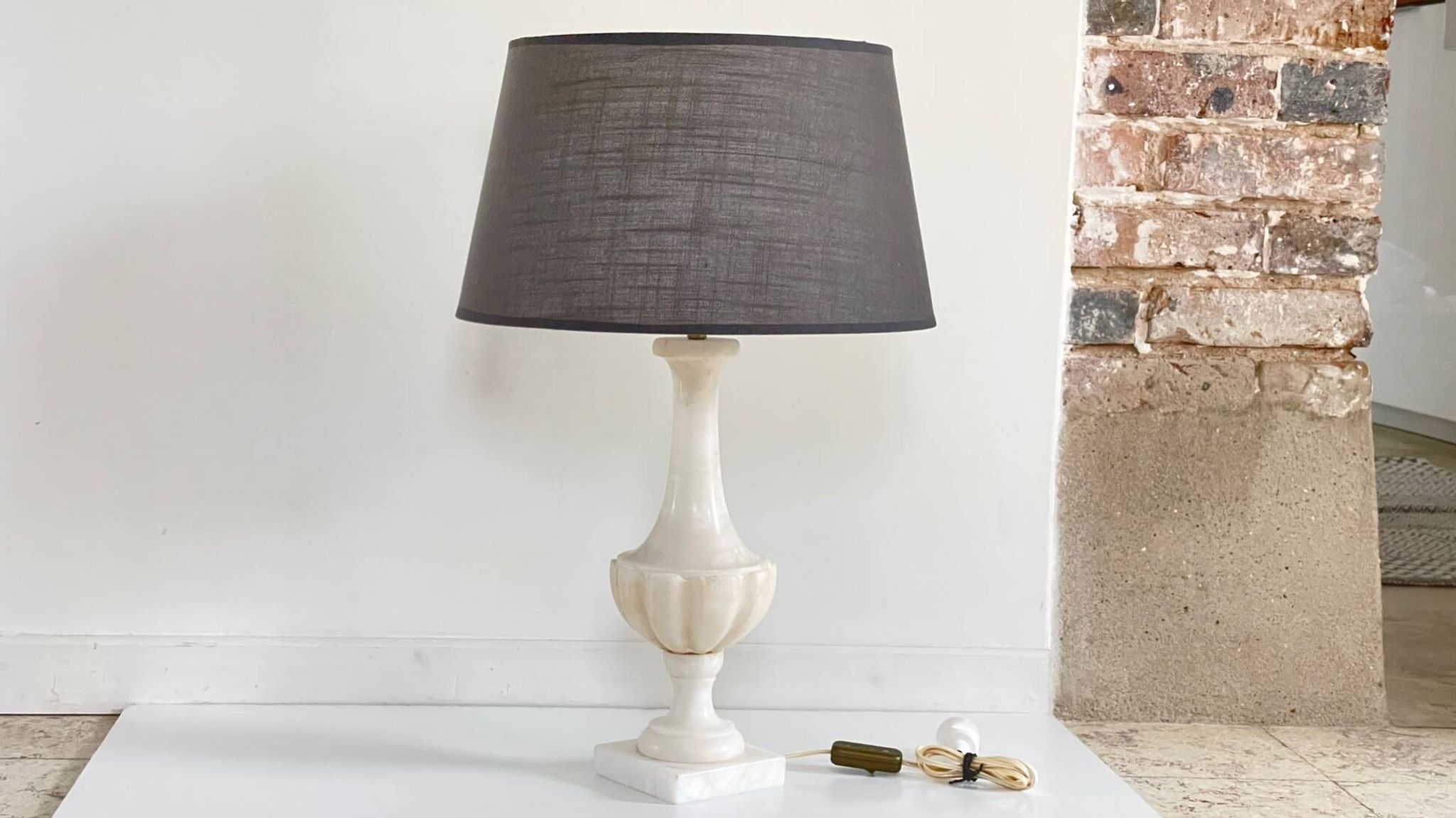 LAMPE Medicis Pierre d'ALBATRE Vintage