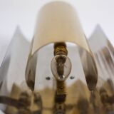 Pair of geometric shaped wall lights. 1970s.