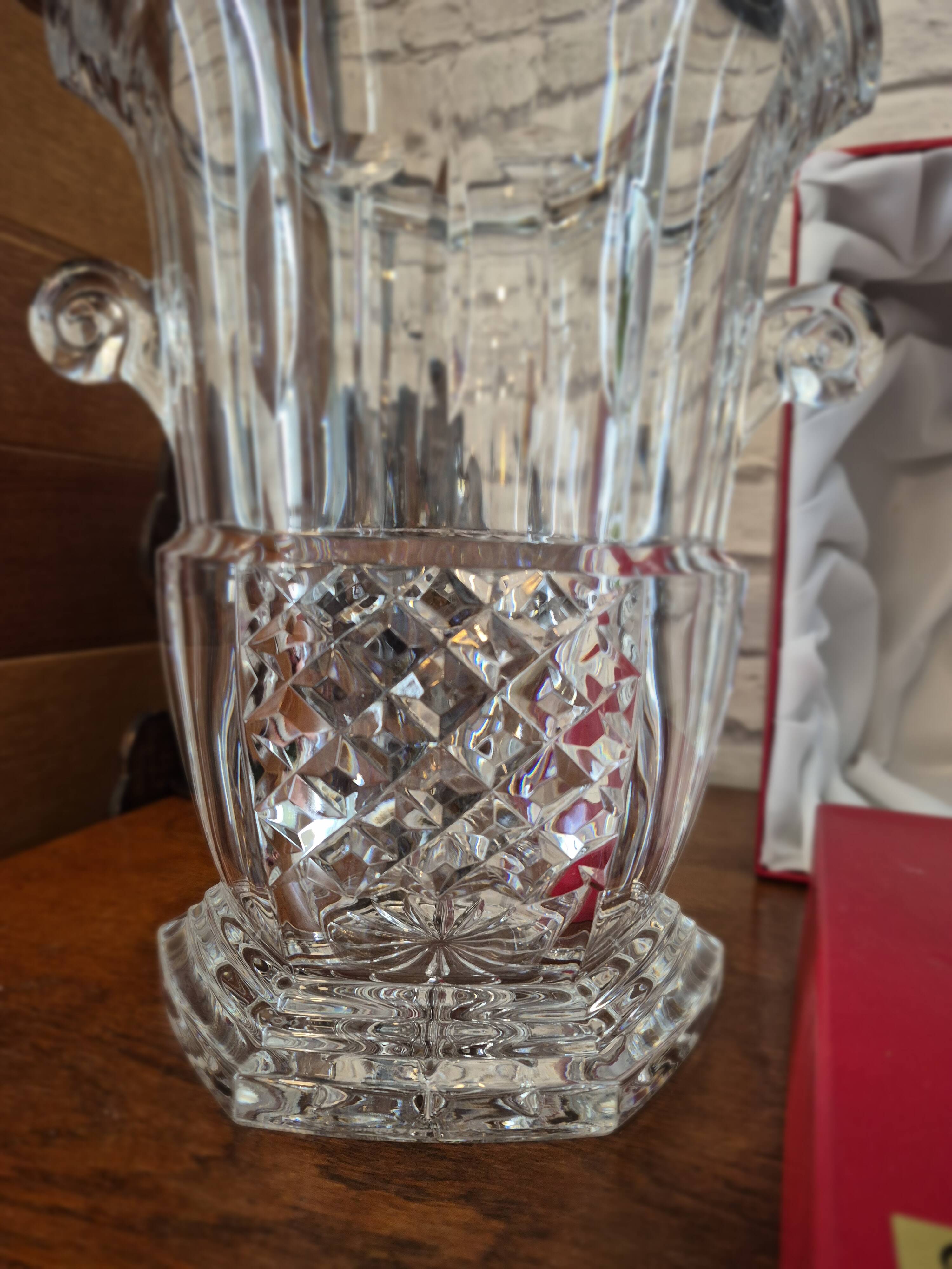 Large vintage Lorraine crystal champagne bucket