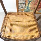 Paire de chaises cannée Baumann bémol - traîneaux