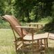 Chaise longue rotin et osier début 1900