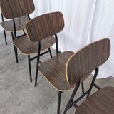 Vintage Industrial School Chairs - STOL Kamnik - 70s Yugoslavia - Set of 4